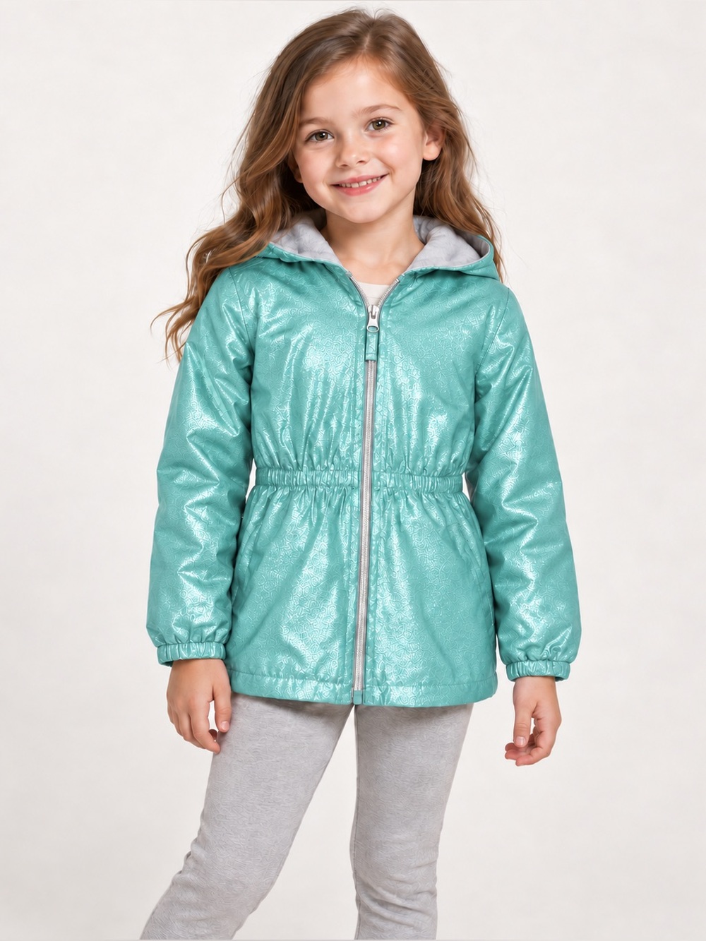 Pink Platinum Shimmery AQUA
Hooded Fleece Lined Anorak Jacket